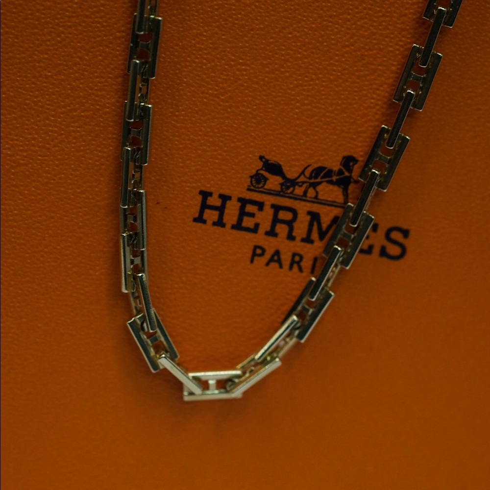 Hermès H Link Vintage Gold Chain